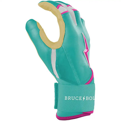 Fernando Tatis Jr. Signature Series Long Cuff Batting Gloves - Mint/Pink