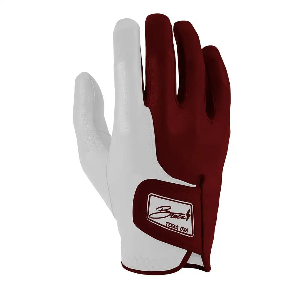 Bear Series Golf Gloves (On Right, 2-Pack) - College Station Maroon