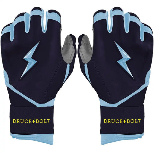 Bear Series Long Cuff Batting Gloves - Tampa Blue