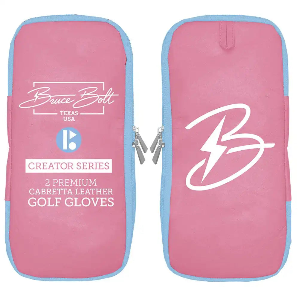 Bryan Bros Creator Series Golf Gloves (On Right, 2-Pack) - Baby Blue/Pink