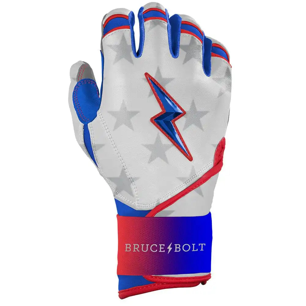 Brandon Nimmo Signature Series Long Cuff Batting Gloves - Stars & Stripes