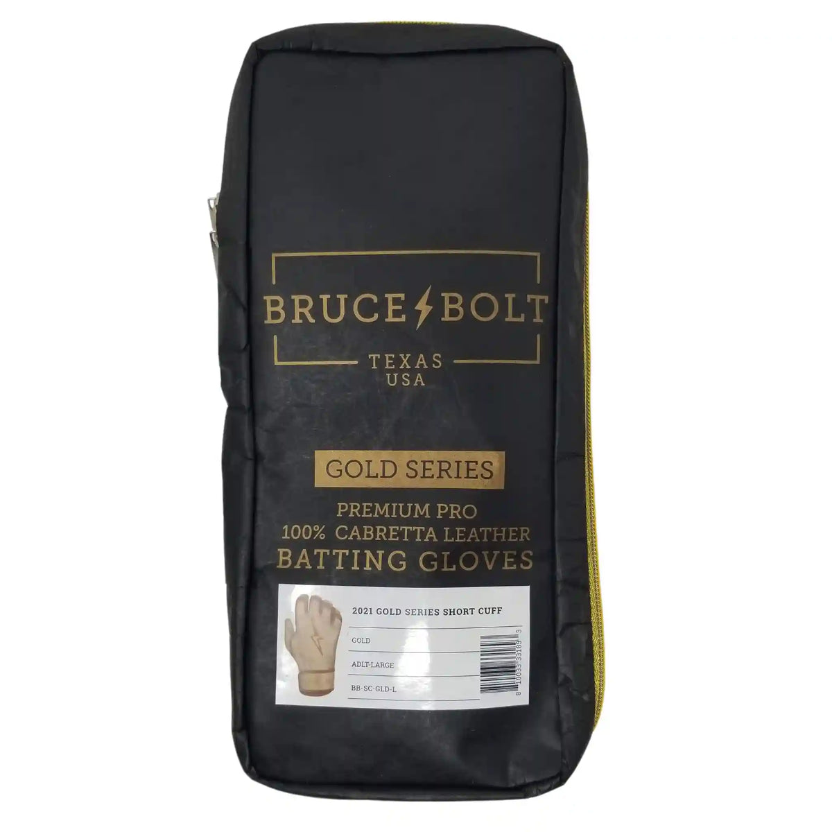 Gold Series Short Cuff Batting Gloves - Gold