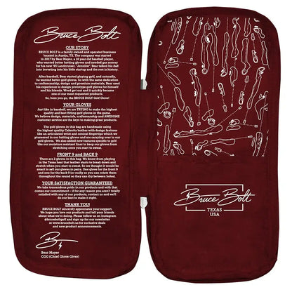 Bear Series Golf Gloves (On Left, 2-Pack) - College Station Maroon