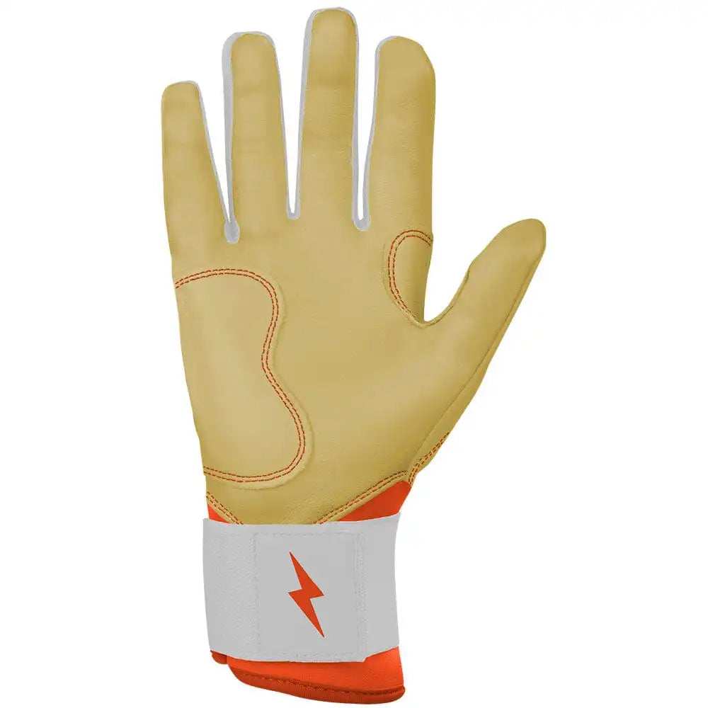 Max Clark Signature Series Long Cuff Batting Gloves - Clark Ivory