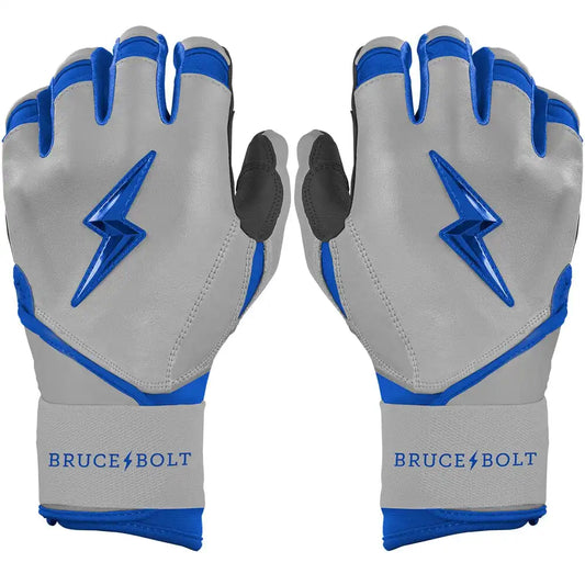 Grey Series Long Cuff Batting Gloves - Royal Blue