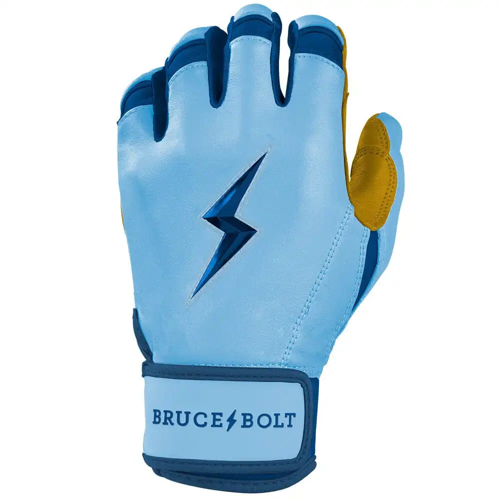 Personalized Bear Series Short Cuff Batting Gloves - Carolina Blue