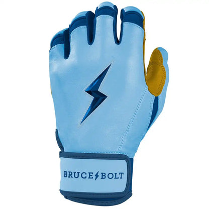 Personalized Bear Series Short Cuff Batting Gloves - Carolina Blue