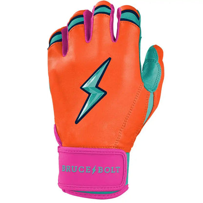 Fernando Tatis Jr. Signature Series Short Cuff Batting Gloves - Aqua/Orange