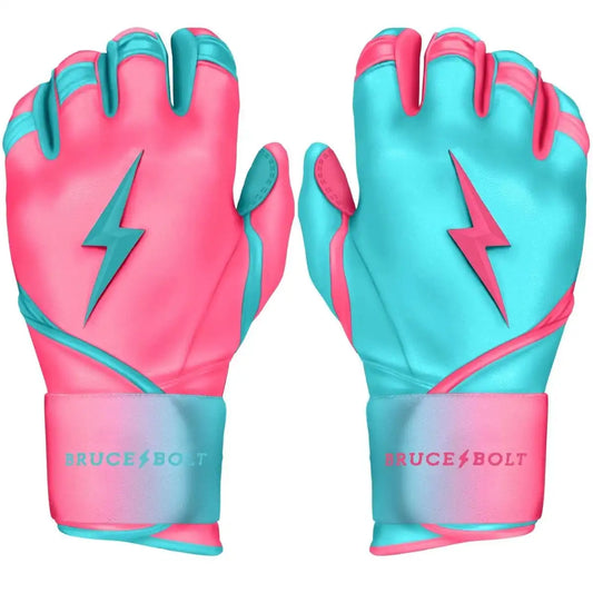 Personalized Max Clark Signature Series Long Cuff Batting Gloves - Pink/Teal