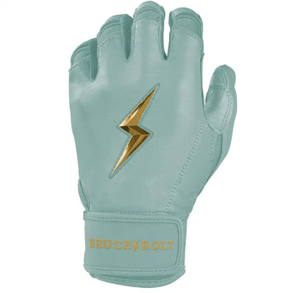 King of JUCO Creator Series Short Cuff Batting Gloves - Mint/Gold