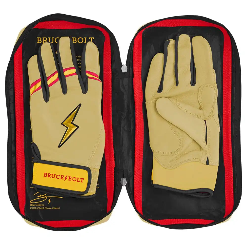 Konnor Griffin Limited Edition Short Cuff Batting Gloves - Griffin Ivory