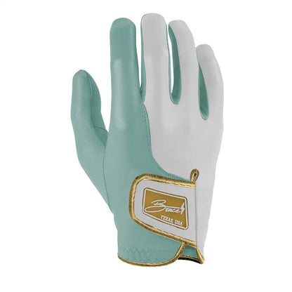 King of JUCO Creator Series Golf Gloves (On Right, 2-Pack) - Mint/Gold