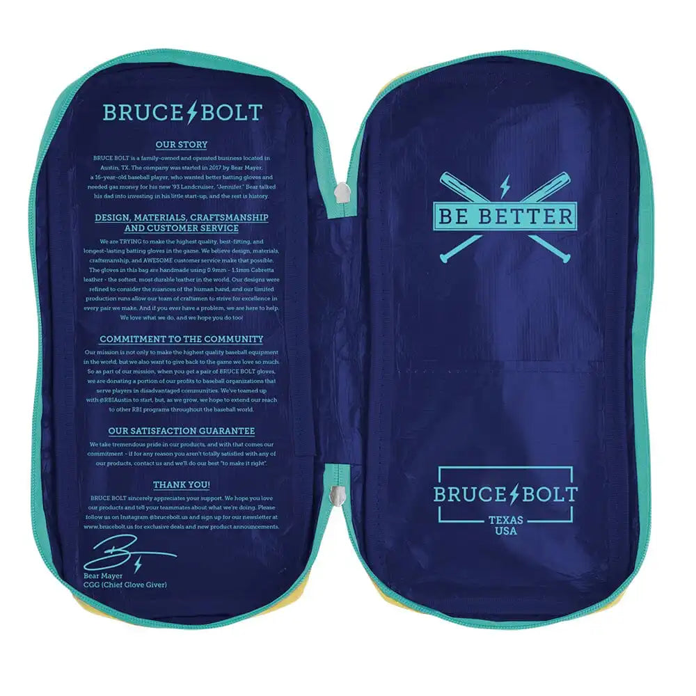 Bear Series Short Cuff Batting Gloves - Tidal Blue