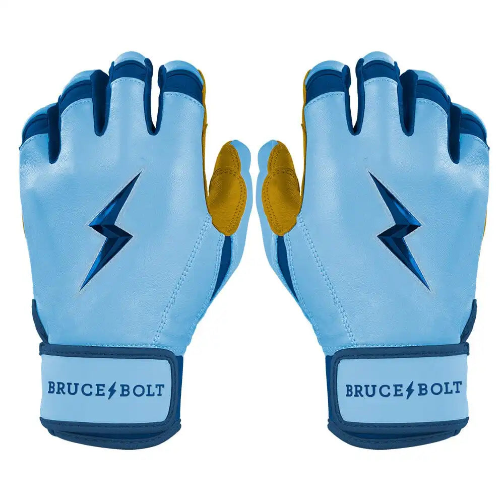 Personalized Bear Series Short Cuff Batting Gloves - Carolina Blue
