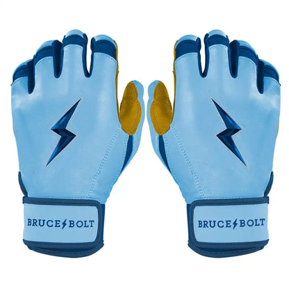 Personalized Bear Series Short Cuff Batting Gloves - Carolina Blue