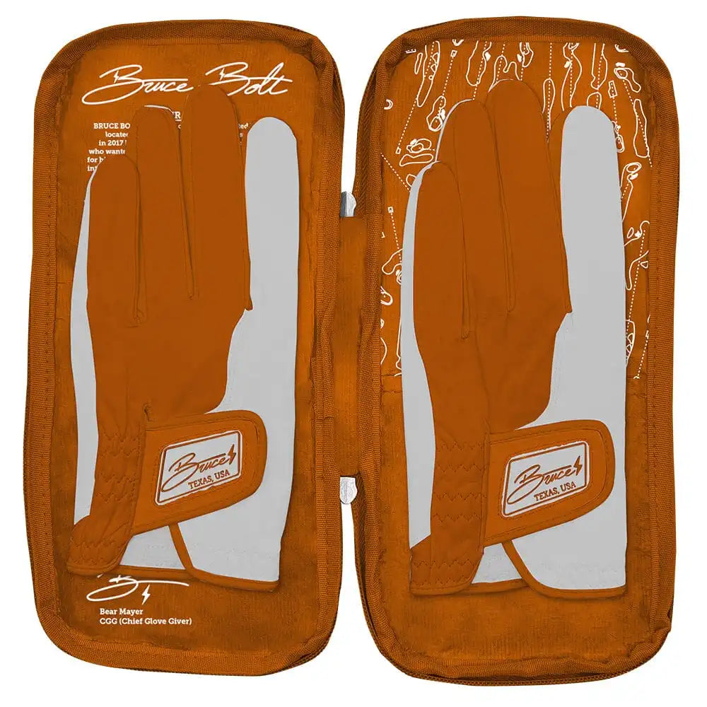 Bear Series Golf Gloves (On Right, 2-Pack) - Austin Orange
