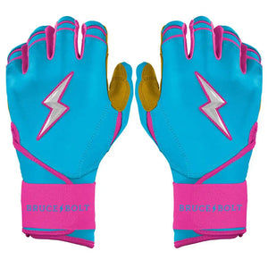 Harrison Bader Signature Series Long Cuff Batting Gloves - Blue/Pink