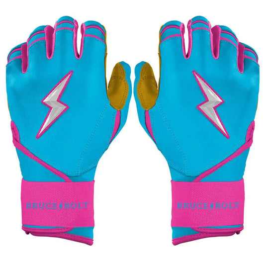 Harrison Bader Signature Series Long Cuff Batting Gloves - Blue/Pink