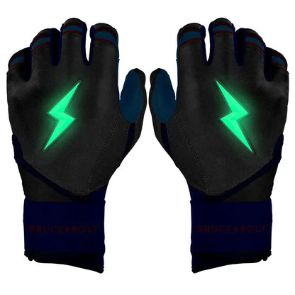 James Outman Signature Series Long Cuff Batting Gloves - Metallic Silver