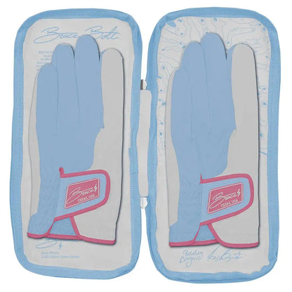 Bryan Bros Creator Series Golf Gloves (On Left, 2-Pack) - Baby Blue/Pink
